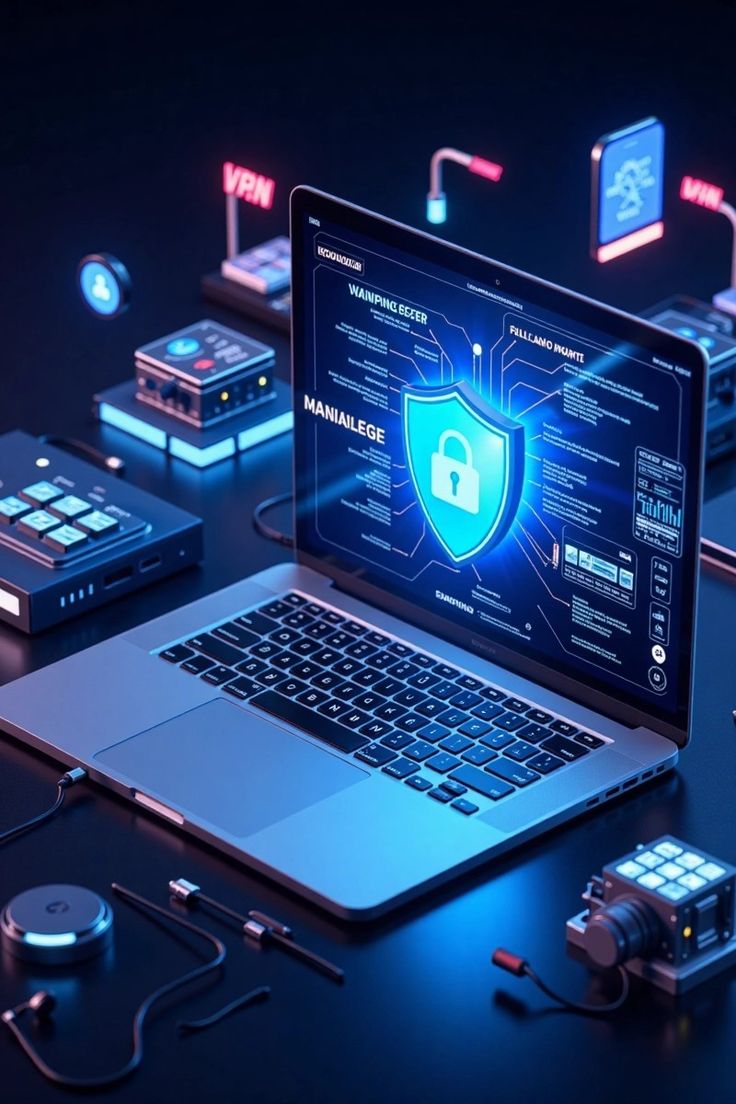 Security operations workspace with monitoring screens