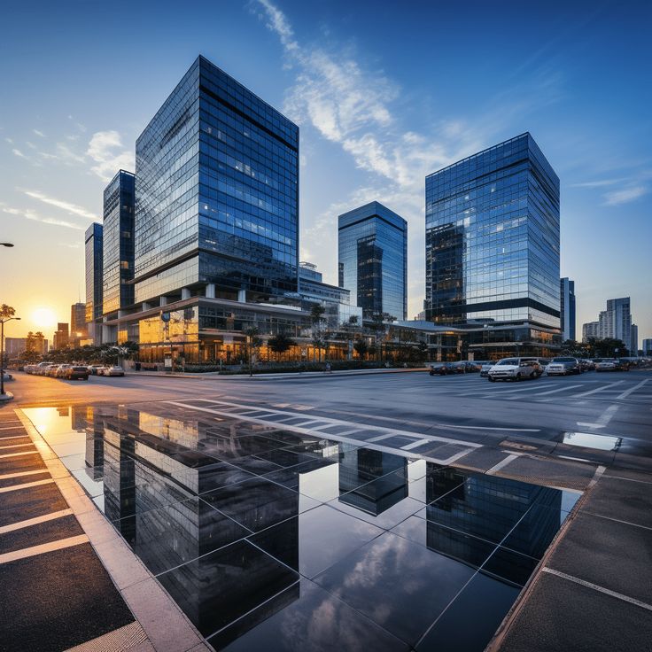 Modern skyline and infrastructure environment